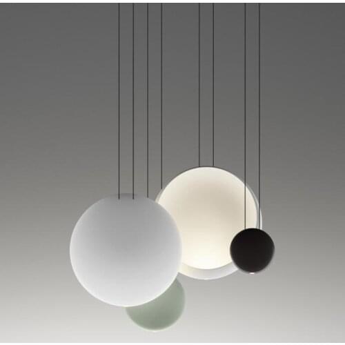 Minimalism Creative Nordic 3 Color Resin Led Pendant Light for Dining Room Living room Restaurant AC 80-265V Dia 19/27/48cm 1591