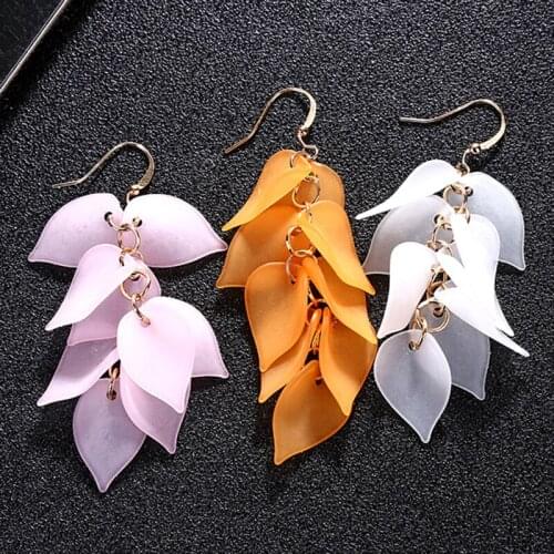 Fashion Creative Earrings Tassel Earrings Trendy Engagement Wedding Party for Women Dangle Temperament Acrylic Plant