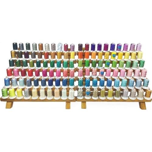 Simthread Mega Kit 215 Spools Polyester Embroidery Machine Threads for Brother Pfaff Janome etc 1100Y each + Bonus thread socks