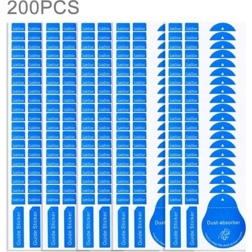 200 PCS/set LCD Glass Screen Cleaning Guide Dust stickers Dedust Remove Sticker for Cell Phone Tablet Smartwatch Screen Clean