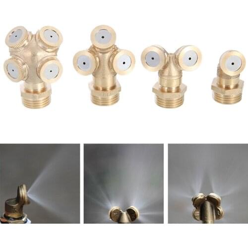 Misting Nozzle Brass Atomizing Spray Fitting Hose Connector Water Sprinkler Adjustable Garden Irrigation Tools