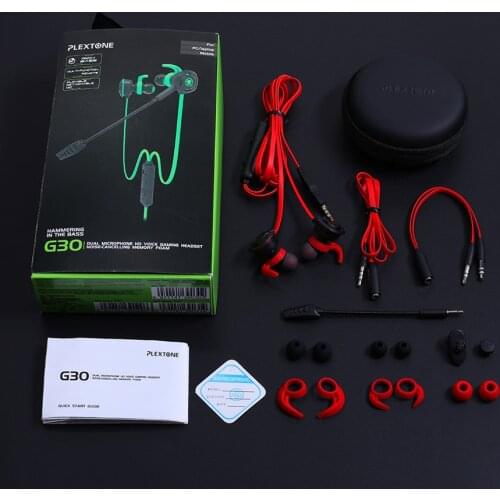 Plextone G30 gaming Earphone mobile phone for PS4/PSP/PC 3.5mm Wired Headset with Mic Noise game Headphone
