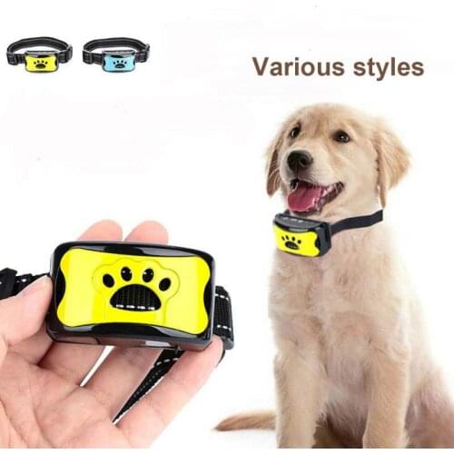Pet Dog Anti Bark Collar Control Train USB Rechargeable Stop Barking Pet Dog Waterproof Ultrasonic Training Collars Dropshipping