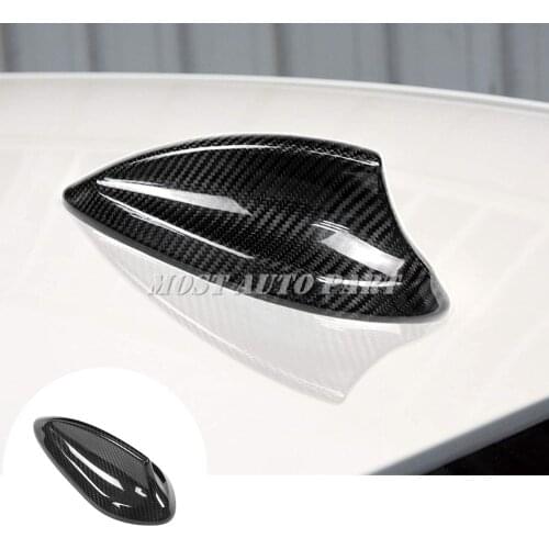 Real Carbon Fiber Exterior Car Roof Shark Fin Antenna Cover Trim For BMW X5 X6 X5M X6M F15 F16 F85 F86 2014-2018 Red/Black