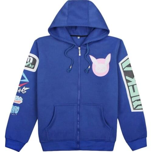 OW DVA. Cosplay Costume Long Sleeve Hoody Hoodie Coat For Adult Men Women Sweatshirts Jacket