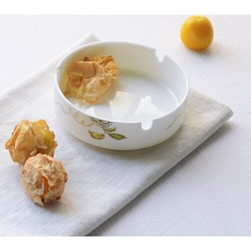 Bone China Ashtray Bone China Ceramic Ashtray Ashtray Home Living Room Ins Wind Office Atmosphere Simple Nordic