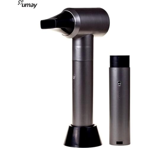 Rechargeable Wireless Hair Dryer with 2 Batteries Assembled and Lightweight USB Port As Portable Power Source Hot Wind Cold Wind