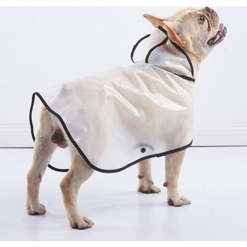 Clear Dog Raincoat Waterproof Hooded Dog Rain Jacket Pet Raincoat Dog Transparent Raincoat Dog Raincoat with Hood for Small Dogs