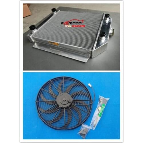 Aluminum Alloy Radiator+FAN For Ford Car Flathead V8 Engine M/T 1949-1953 1950 1951 1952
