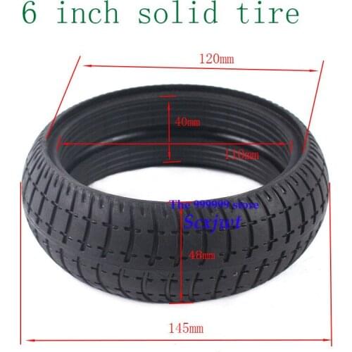 Good New High Performance 6 Inch Solid Tire with Good Quality for Hoverboard Self Balancing Electric Scooter Spare Parts