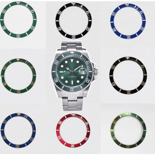 Black/Blue/Green Mens Watches Replace Accessories Watch Face Ceramic Bezel Insert For 40mm Sub Automatic 38mm