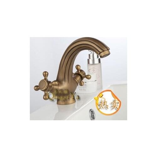 Hot and cold water faucet antique basin supply of high-quality all-copper section 8802 wholesale European retro copper faucet