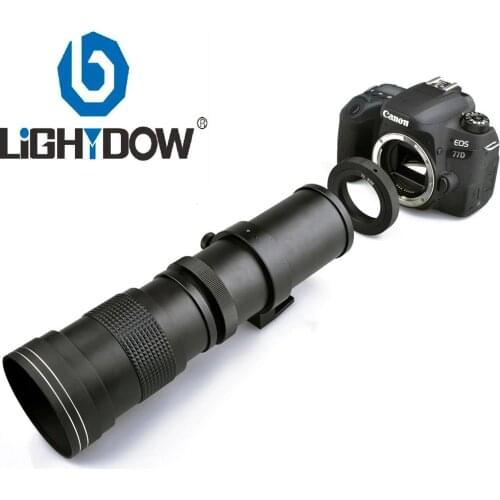 Lightdow 420-800mm F/8.3-16 Super Telephoto Lens Manual Zoom Lens for Canon Nikon Sony Pentax DSLR Camera