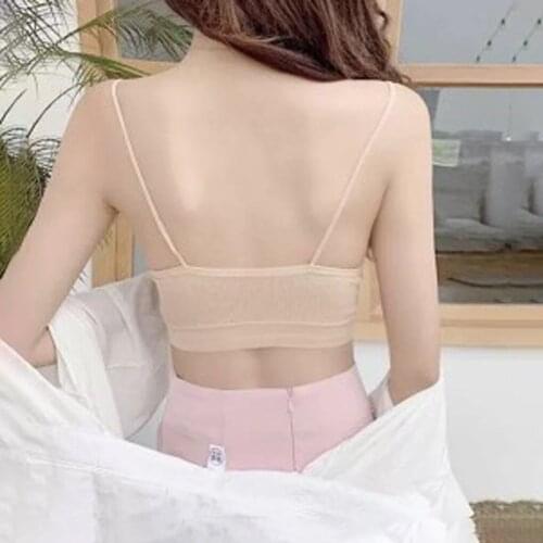 Women Sexy Sleeveless Top Crop Tops Tube Female Streetwear Camis Seamless Sports Lingerie Tee Bra Crop Top Bandeau Top Tank