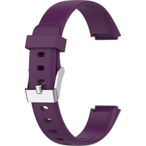 Comfortable Silicone Watch Strap Watchband With Silver Stainless Steel Buckle Spare Parts for Fitbit Luxe