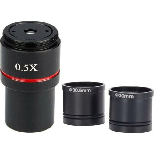 0.5X C Mount Microscope Relay Lens CCD Camera Adapter 23.2mm w/30 30.5mm Adapter