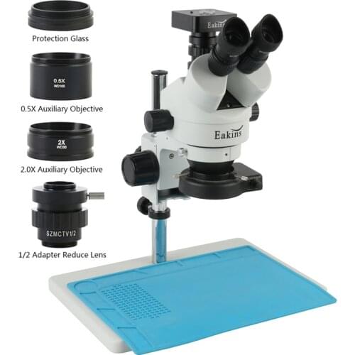 3.5-90X Simul-Focal Zoom Trinocular Stereo Microscope With 34MP HDMI USB Industrial Digital Video Camera PCB Solderin Repair Set