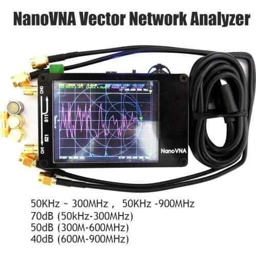 New 2.8 inch LCD Display 50KHz-300MHz NanoVNA VNA HF VHF UHF UV Vector Network Analyzer nanovna calibration kit Antenna Battery