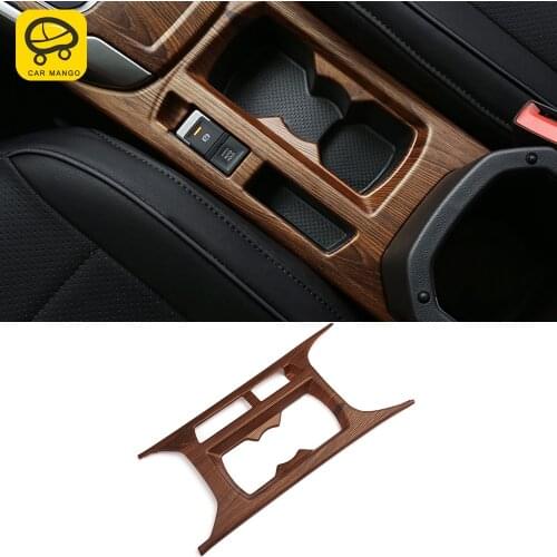 CarManGo Car Accessories Gear Shift Panel Center Cup Holder Frame Trim Sticker Cover Decoration for Volkswagen T-Roc 2017-2020