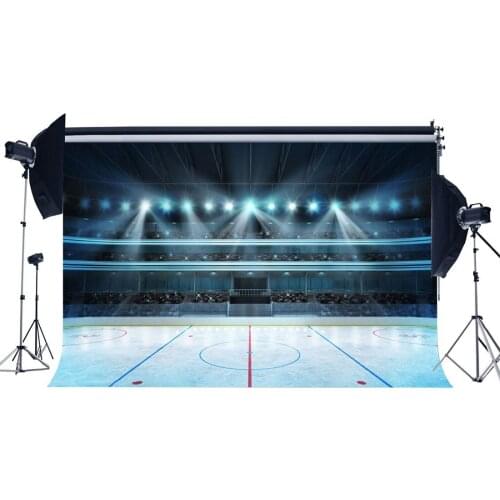 Basketball Court Backdrop Stadium Interior Backdrops Bokeh Shining Stage Lights Crowd Sports Match Photography Background