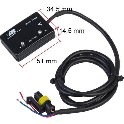 Free Shipping Universal 12V Auto Water Temperature Meter 0~100 CIP-WTM-01 Skyline WRX Evo MPS Car With 1/8 NPT Sensor