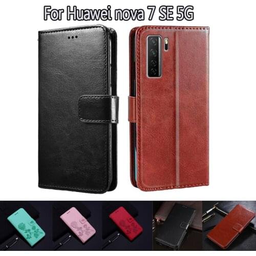 Flip Cover For Huawei nova 7 SE Case Phone Protective Shell Funda Case For Nova 7 SE 5G Wallet Leather Book Etui Hoesje Capa Bag