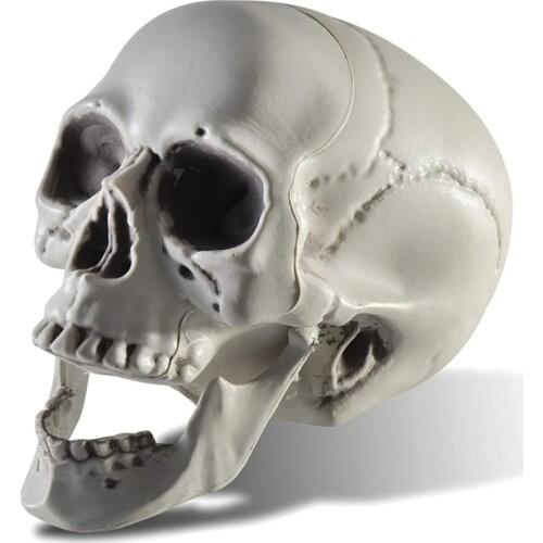 Decorative Artificial Skull Figurine Statue Skeleton for Halloween Scary Party Bar Decoration Props