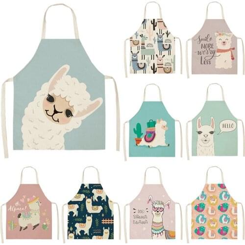 Cartoon alpaca cooking kids apron Apron for children For home and kitchen House cleaning customizable apron apron for kitchen