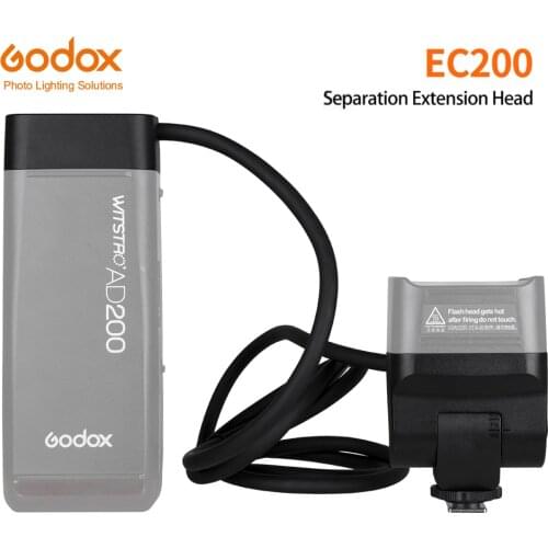 Godox EC200 1.85m Cable AD200 Remote Separation Extension Head with Hot Shoe Portable for Godox AD200 Flash Light