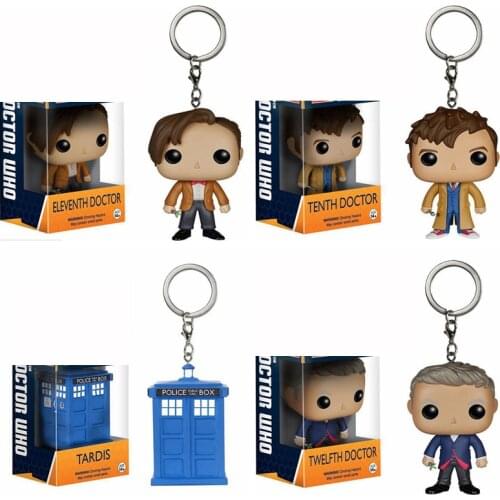Funko POP Pocket Keychain Toy Doctor Who 11th/12th/123th Tardis Action Figures Toys for children with box