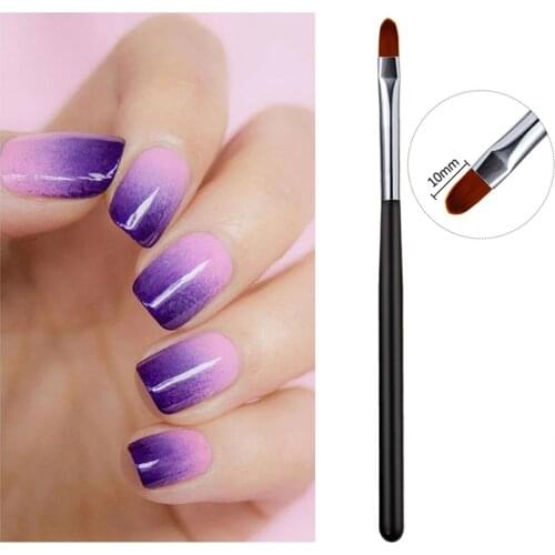 1Pc Nail Art Gradient Blooming Painting Brush Acrylic UV Gel Nail Blooming Pen Black Handle Manicure Tool Nail Drawing Brush Pen