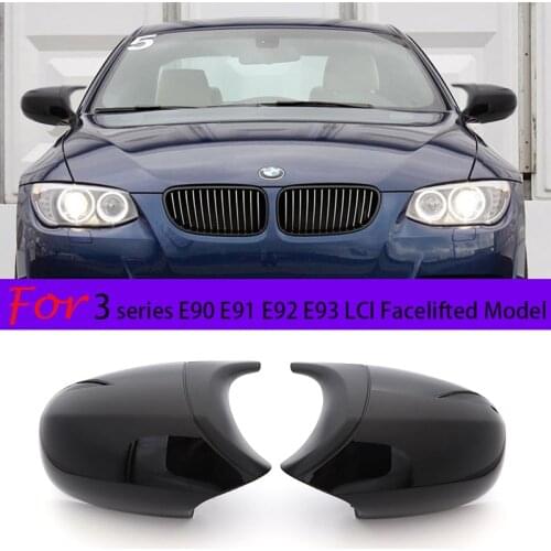 A Pair E90 E92 Car Rear Mirror Cap Cover Replacement Side Mirror Cover Caps For BMW E90 E91 2008-2011 E92 E93 2010-2013 LCI