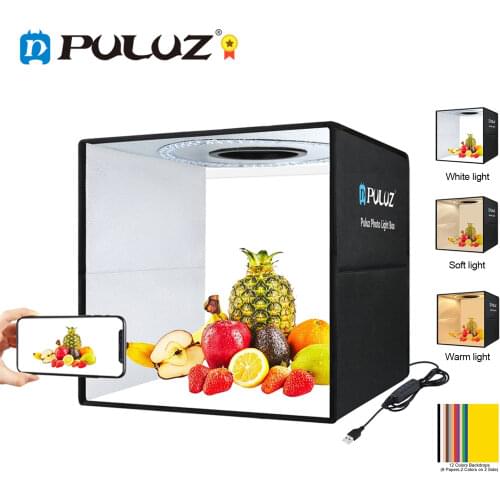 PULUZ 25cm/30cm Mini Photo Studio Lightbox Photography Light Box Lighting Studio Shooting Tent Box Kits&6 Background 12 Colors