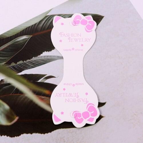 Fashion Jewelry Card hair clip Hairpin Display /Accessory displays jewelry cards 100pcs 4.1x10.9cm White Paper Wholesale