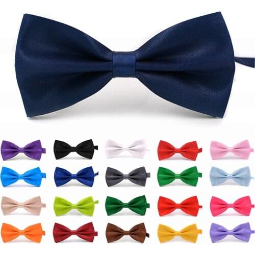 23 Colors Fashion Bow Ties For Men Bowtie Tuxedo Classi Solid Wedding Party Banquet Red Black White Butterfly Knot Gravata