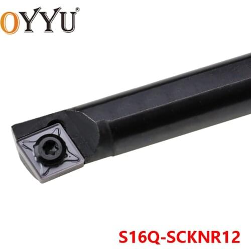 OYYU S16Q-SCKNR12 Internal Turning Tool Holder 16mm SCKNR CNC Carbide Inserts Shank Boring Bar use CNMG12