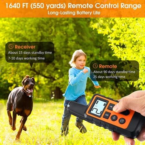 Dog Training Collar Rechargeable Dog Shock Collar With Remote 3 Training Modes Up to 2600Ft Range Dog Anti-Barking Equipment