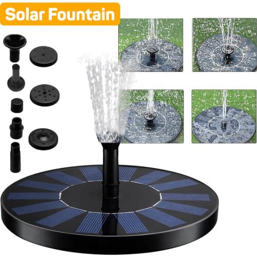 Floating Solar Fountain Garden Waterfall Fountain Pool Pond Bird Bath Solar Panel Powered Fountain Water Pump Garden Decoration