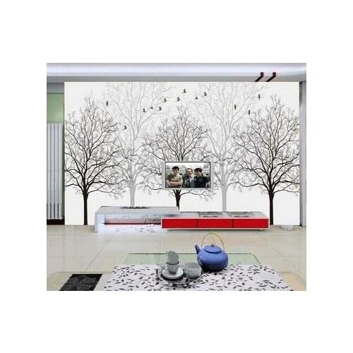 Custom 3d wallpaper Large adornment mural wallpaper wallpaper/restaurant/study frameless abstract personality three trees