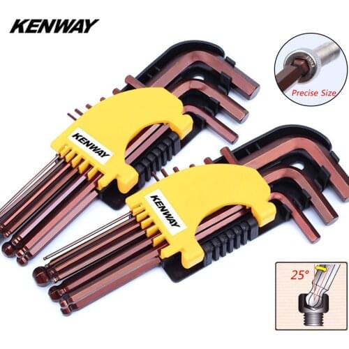 RISK 9pcs Bicycle Hexagon Allen Key Wrench MTB Road BMX Ball Head Long Arm S2 Alloy Steel Repair Tool Cycling Screwdriver Kits