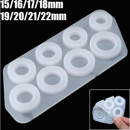 1Piece Silicone Casting Molds Tools Set DIY Resin Molds Ring Pendant Craft Jewelry Making Accessories Fininshed Sizes US 5-12