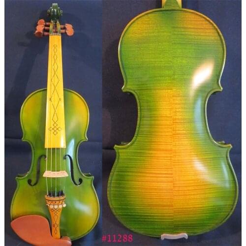Strad style SONG Brand master 5 strings 4/4 violin,Green color violin
