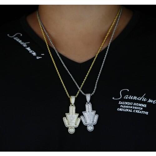HipHop Iced out sparking bling 5A cz stone lovely girl Pendant Necklace for womnen men fashion party wedding jewelry wholesale