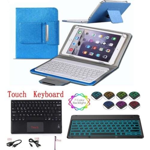Touchpad Backlit Bluetooth Keyboard Case for Huawei MediaPad T5 10 T3 10 M2 10.0 M3 M5 Lite 10 10.1 Inch Tablet Universal Cover
