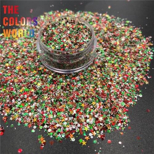 TCT-375 Christmas Nails Glitter Nail Art Christmas Decoration Face Painting Tumblers Craft Handmade Accessoires Festival Party