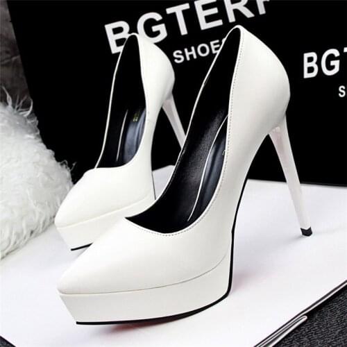Pumps Women Shoes Platform Heels Leather Bigtree Shoes Extreme High Heels Platform Heels Sexy Shoes New Arrival 2020 Ayakkabi
