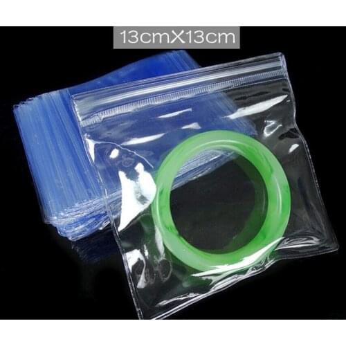 100Pcs Self Sealing Large Plastic Pvc Zip Lock Bag Thick Clear Ziplock Earrings Jewelry Packaging Pvc Jewelry Bag