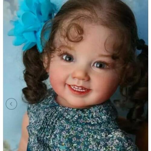 28inch Reborn baby Doll Kit Cute Cammi Vinyl Unpainted Unfinished silicone vinyl doll Parts DIY Blank Kits