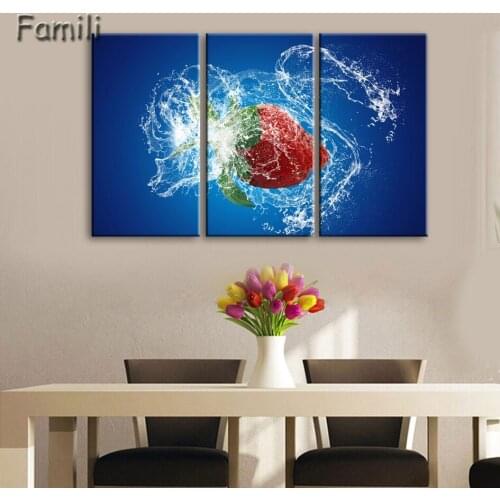 3 Panel Wall Art Painting On Cuadros Picture Oil Paintings Modern Fruit Kitchen Pictures Hd Print Canvas Schilderij No Frame