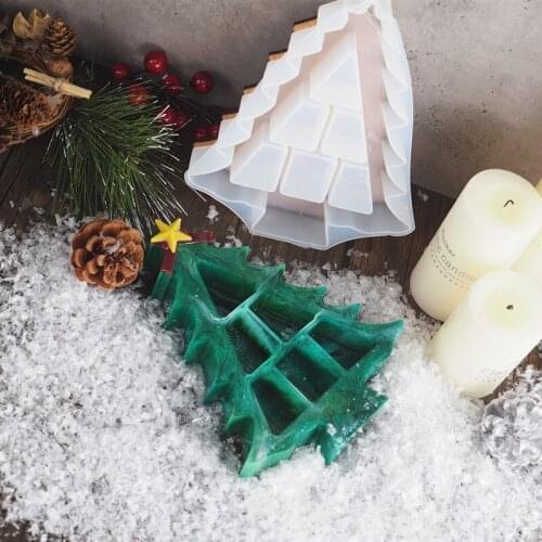 Cake Decoration Accessories Fondant Cake Silicone Mold Resin Mold Christmas Tree Storage Box Mold Candle Mold Home Decoration